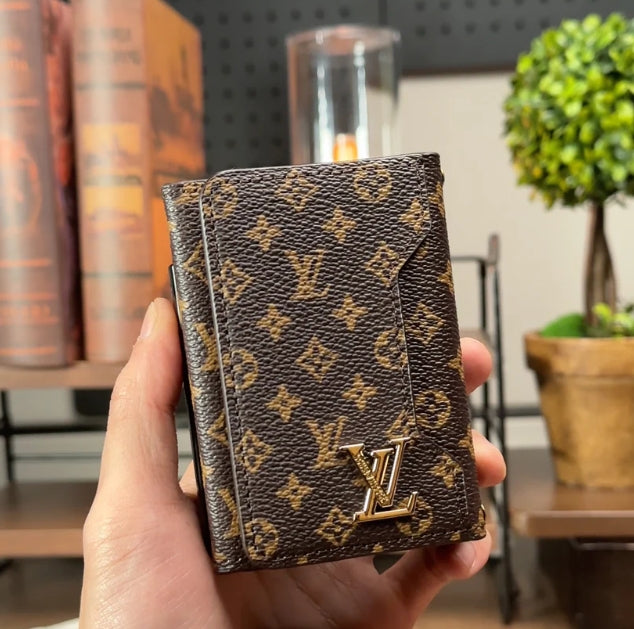 高級 LV ウォレットケース - Samsung z Flip シリーズ用デザイナー風 PU レザーカバー