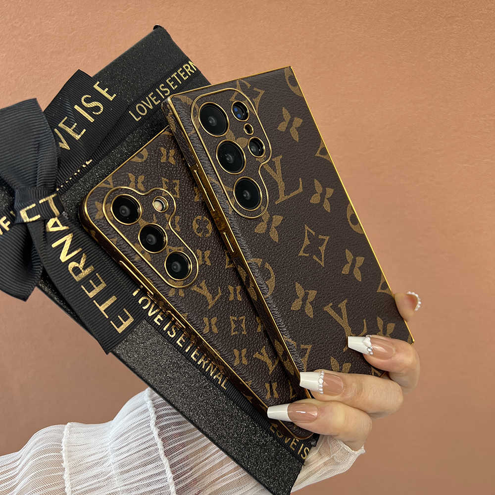 ファッションブランドレザー高級高級サムスン保護ケース