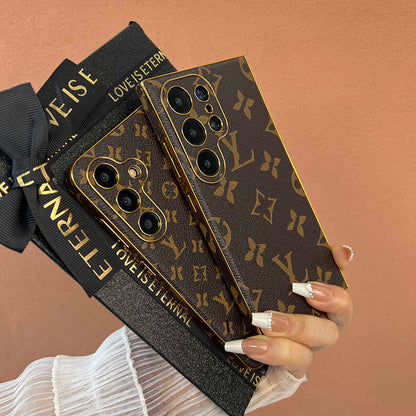 ファッションブランドレザー高級高級サムスン保護ケース