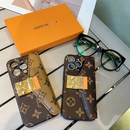 高級レザーエンボスクロスボディケース