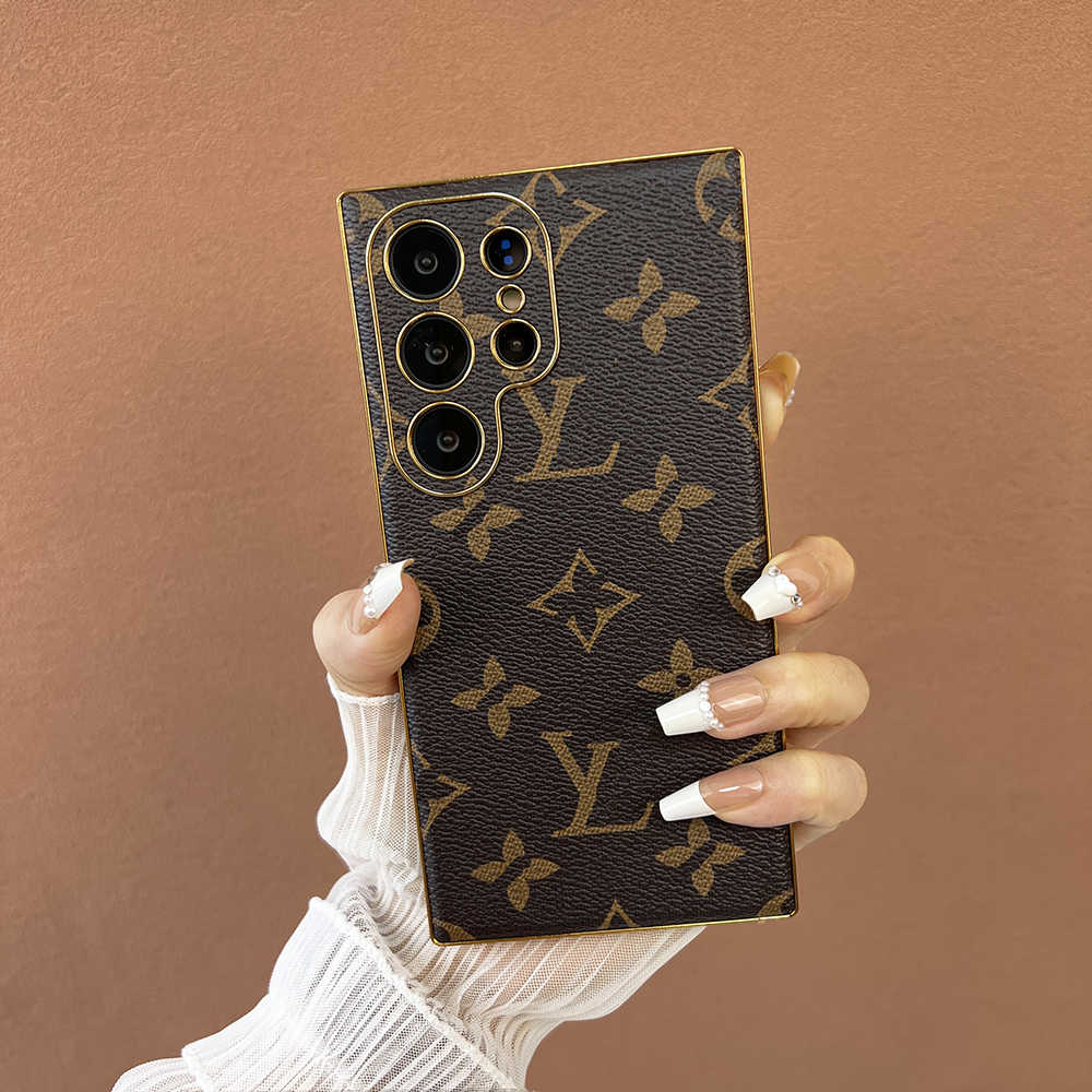 ファッションブランドレザー高級高級サムスン保護ケース