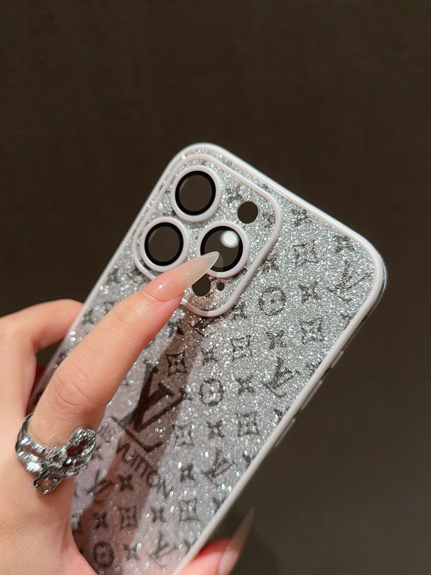 iPhone用高級クリスタルスパンコールケース