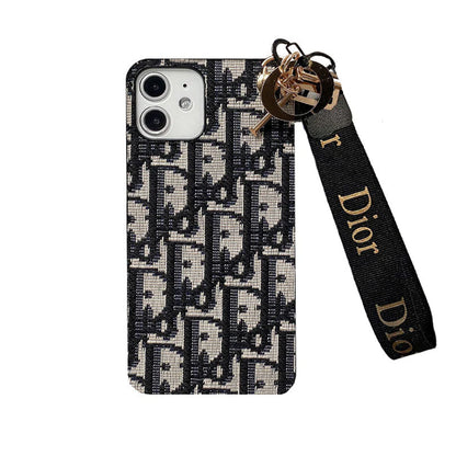 Dior iPhoneケース ストラップ付き ブラック