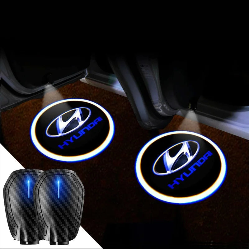 2025最新✨カーボンファイバー5DスマートセンサーLEDウェルカムライト