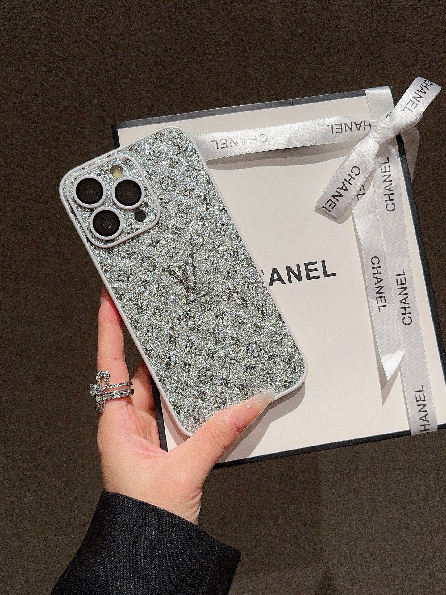 iPhone用高級クリスタルスパンコールケース