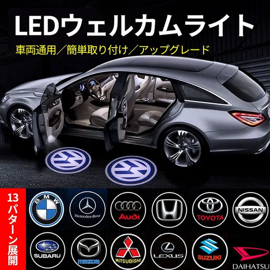 2025最新✨カーボンファイバー5DスマートセンサーLEDウェルカムライト