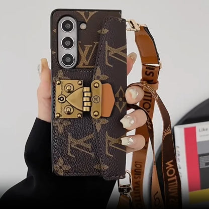 高級LVエンボスレザークロスボディコインケース折りたたみケース