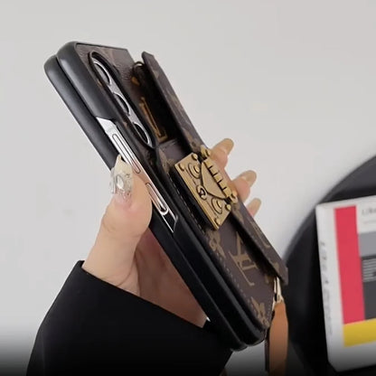 高級LVエンボスレザークロスボディコインケース折りたたみケース