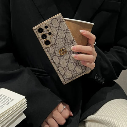 LV電気メッキレトロエンボスカードスロットケースSamsung用