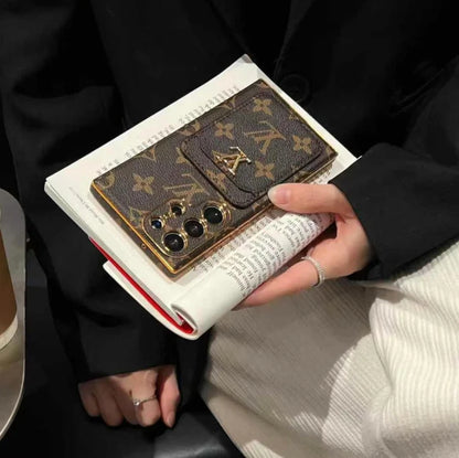 LV電気メッキレトロエンボスカードスロットケースSamsung用