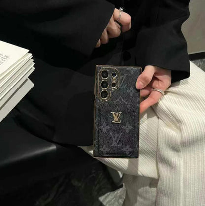 LV電気メッキレトロエンボスカードスロットケースSamsung用