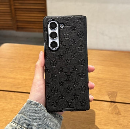 レトロ LV パターン センター シャフト Z FOLD 用保護ケース