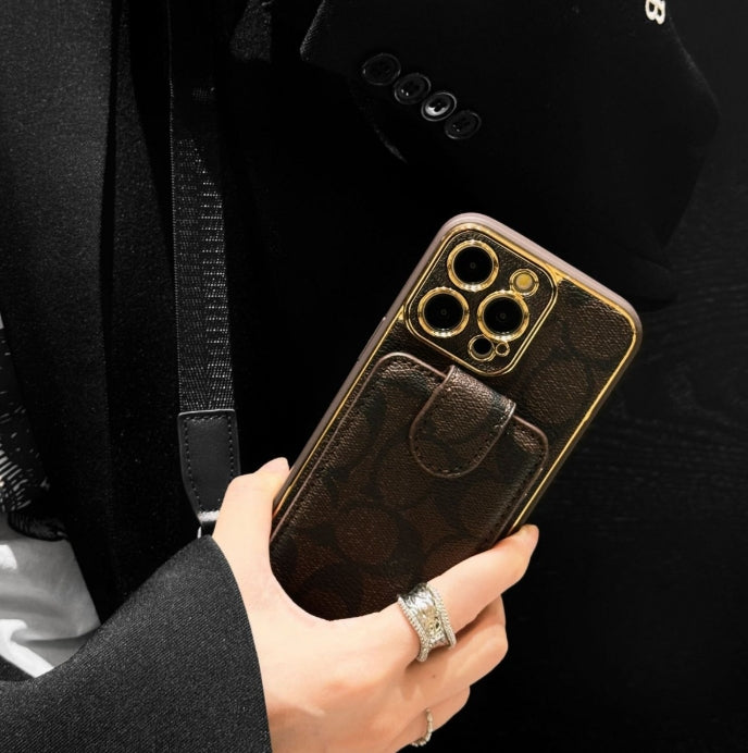 エリート コーチ レザー ウォレット iPhone ケース