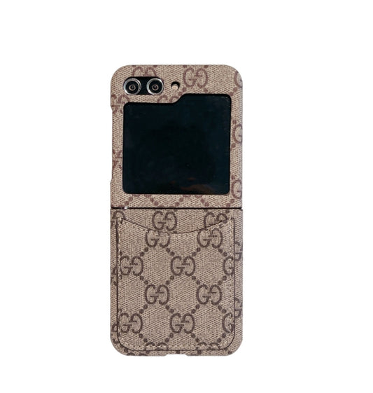 Samsung Z Flip 用 Gucci 高級レザー カードケース