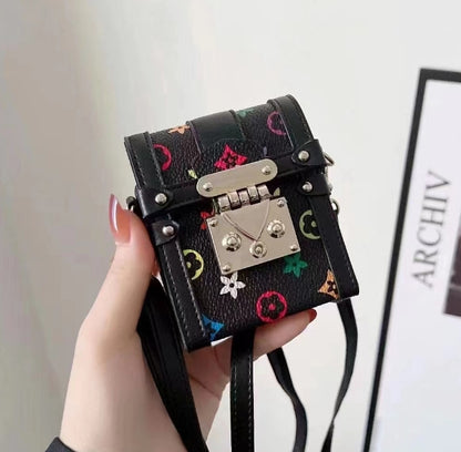 Samsung Galaxy Z Flip シリーズ用ストラップ付き LV 人気レトロレザー フォンバッグ