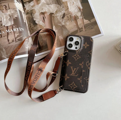 ラグジュアリー LV シリーズ 3.0: 多機能 iPhone レザー ウォレット ケース