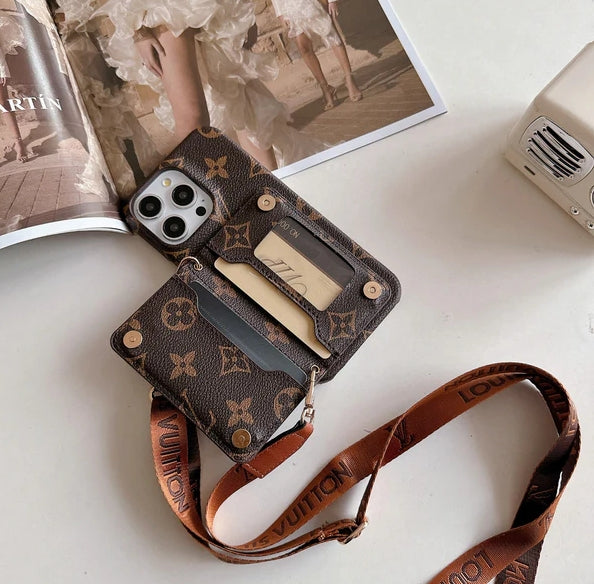 ラグジュアリー LV シリーズ 3.0: 多機能 iPhone レザー ウォレット ケース