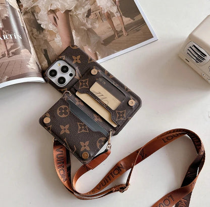 ラグジュアリー LV シリーズ 3.0: 多機能 iPhone レザー ウォレット ケース