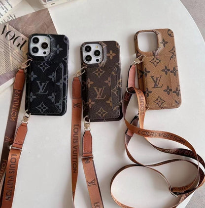 ラグジュアリー LV シリーズ 3.0: 多機能 iPhone レザー ウォレット ケース