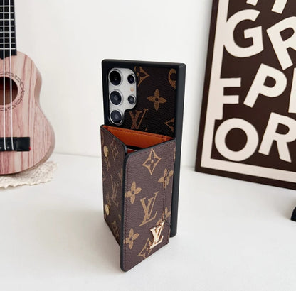 高級 LV モノグラム ウォレットケース - Samsung Galaxy 用プレミアム Pu レザー