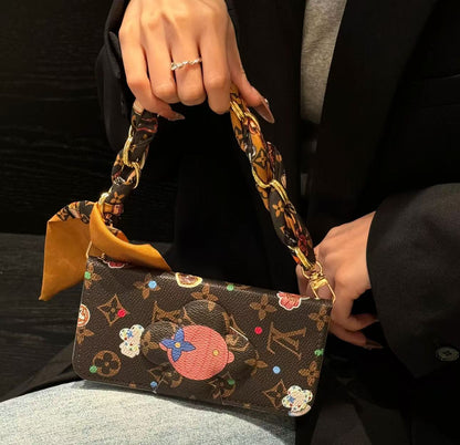 iPhone用高級LVフリップチェーン電話ケース