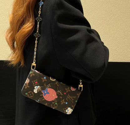 iPhone用高級LVフリップチェーン電話ケース