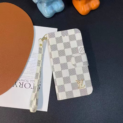 新品 LV ウォレットケース ブラウンレザー iPhone用