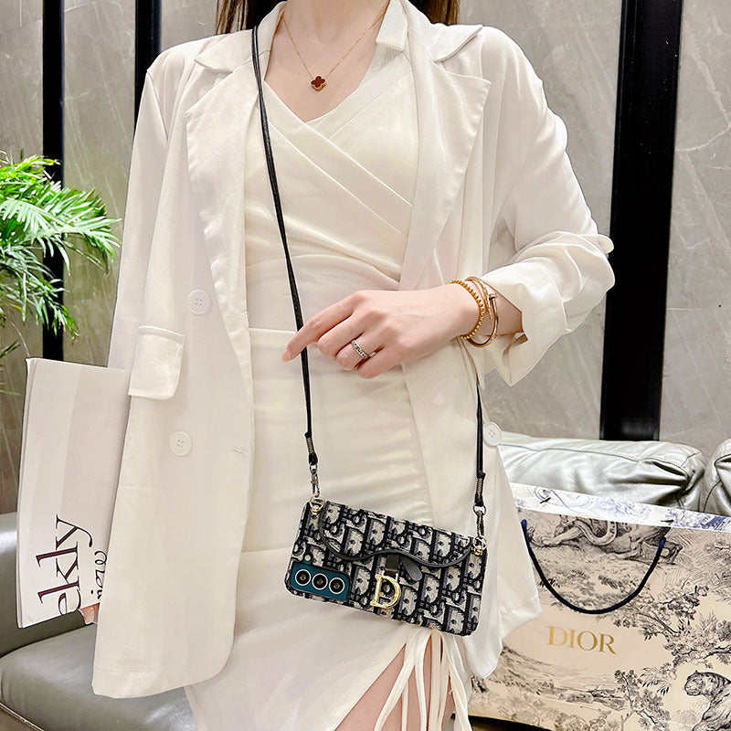 キャンバス刺繍レザーコインケース Samsung用