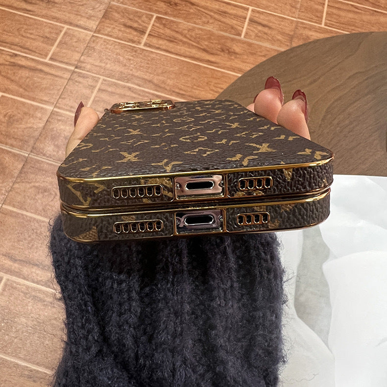 ファッションブランドレザー高級高級iPhoneケース