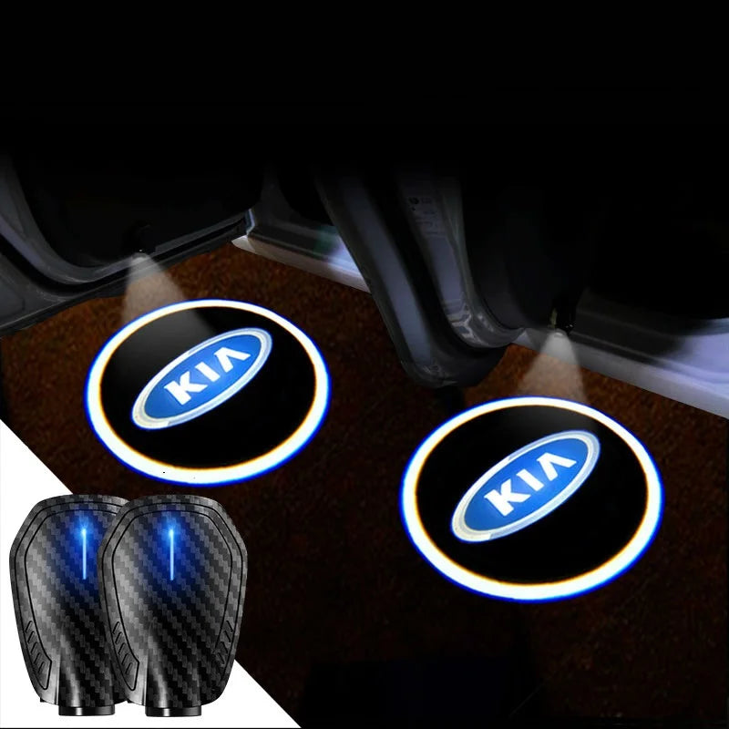 2025最新✨カーボンファイバー5DスマートセンサーLEDウェルカムライト