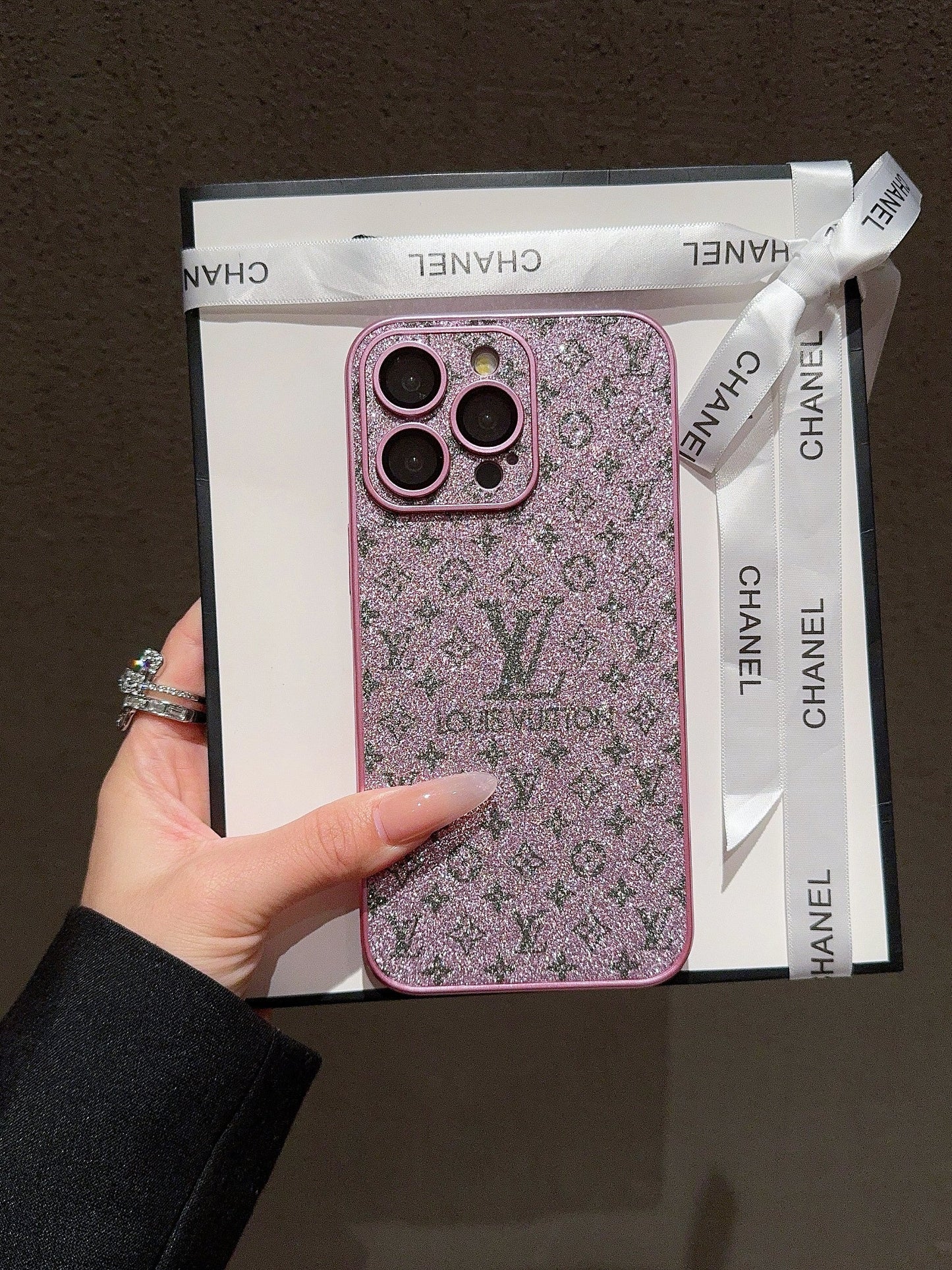 iPhone用高級クリスタルスパンコールケース