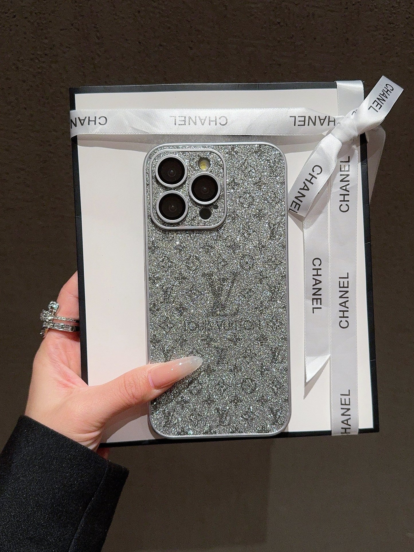 iPhone用高級クリスタルスパンコールケース