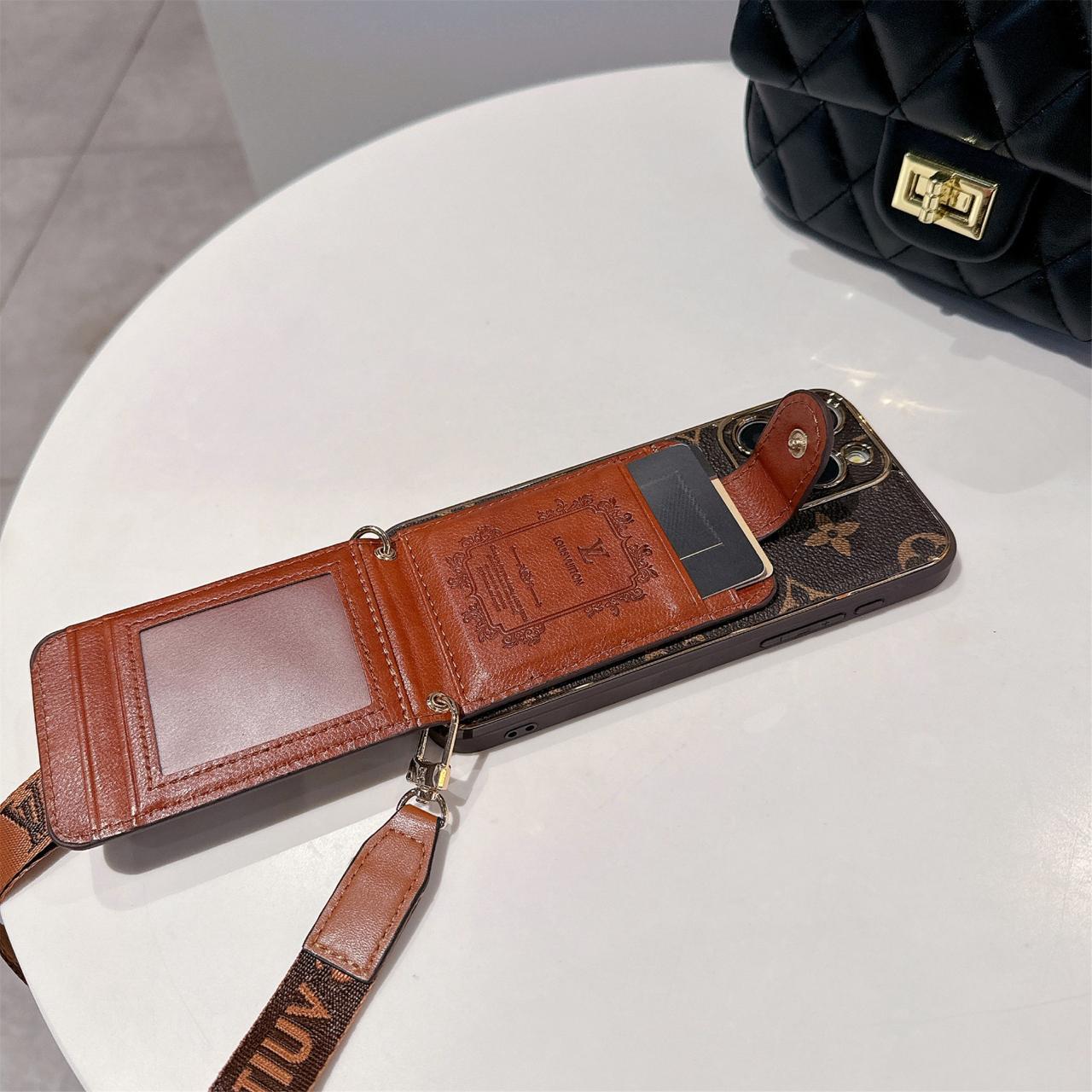 エレガントな多機能iPhoneウォレットケース