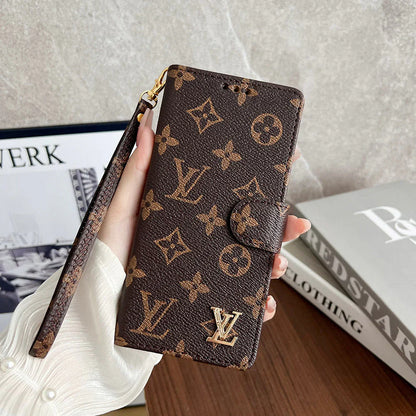 LV ウォレットケース ブラウンレザー Samsung用