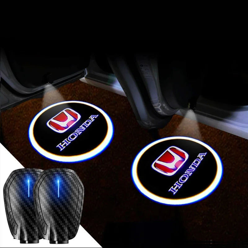 2025最新✨カーボンファイバー5DスマートセンサーLEDウェルカムライト