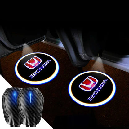 2025最新✨カーボンファイバー5DスマートセンサーLEDウェルカムライト