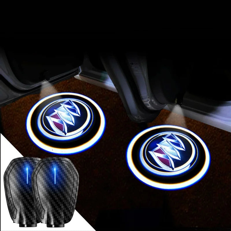 2025最新✨カーボンファイバー5DスマートセンサーLEDウェルカムライト